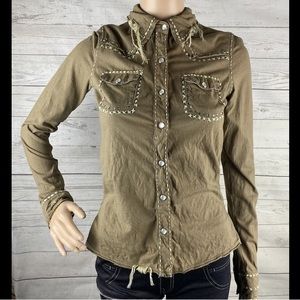 Miss Me Rhinestone Skull Shirt